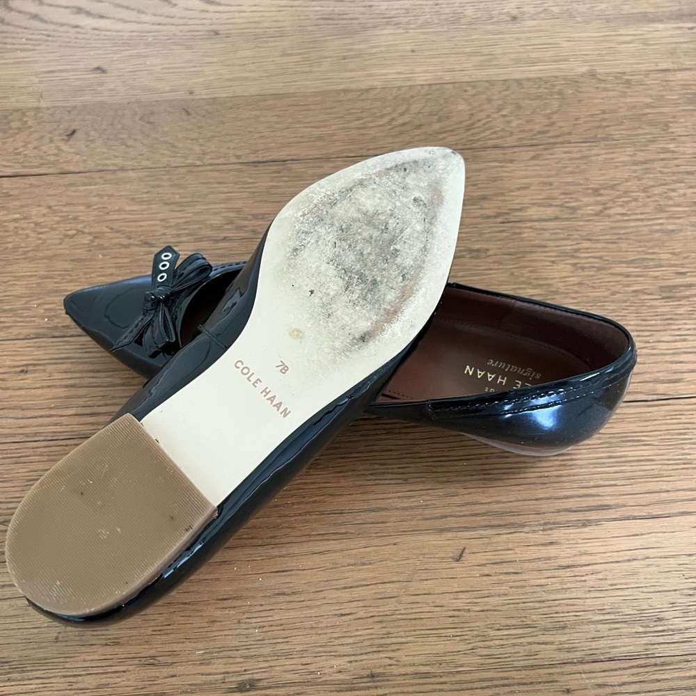 Black ballerinas, size 7 - Picture 4 of 4